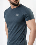 Textured dark blue quick dry tee