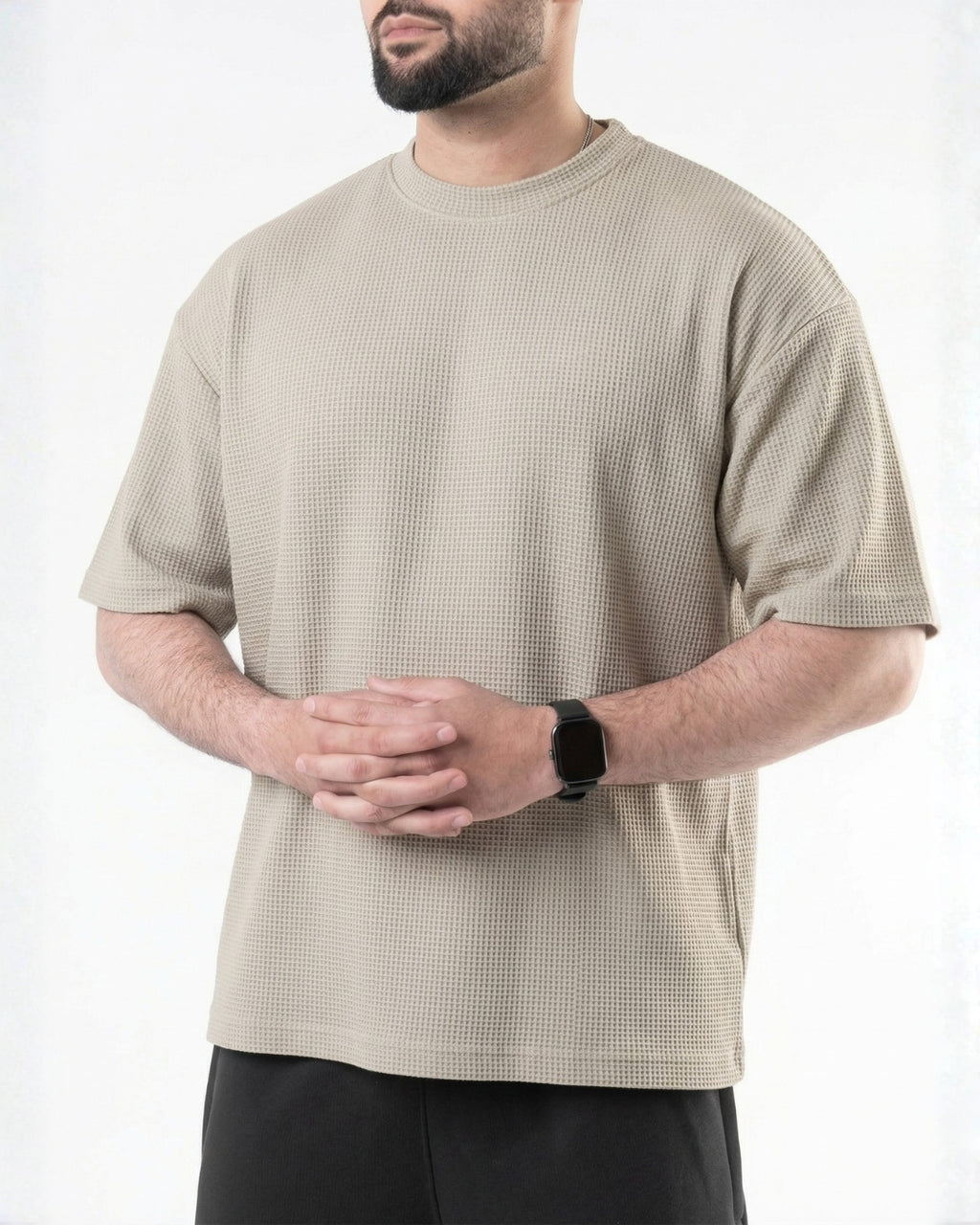 Waffle Textured Oversized T-Shirt (Pack of 2)