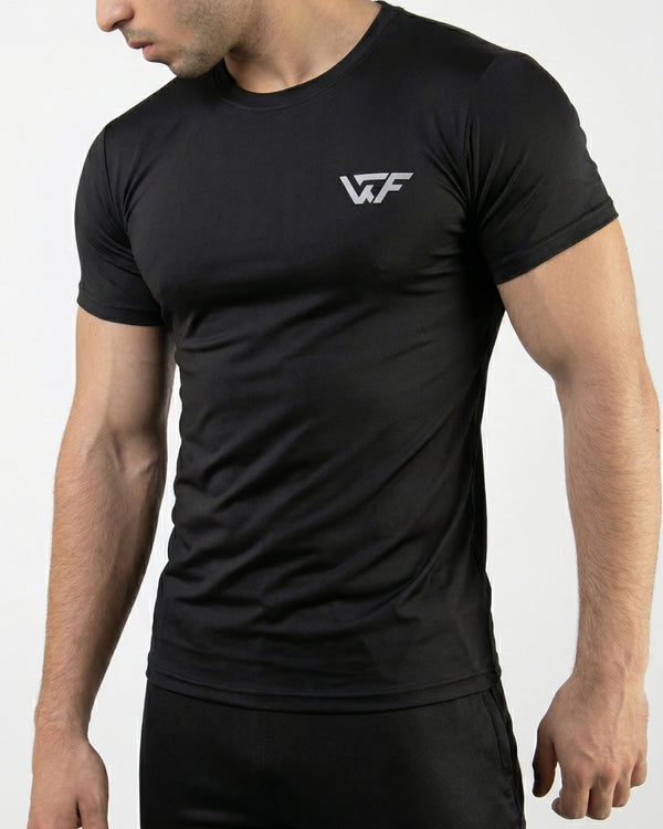 Jet Black basic quick dry tee