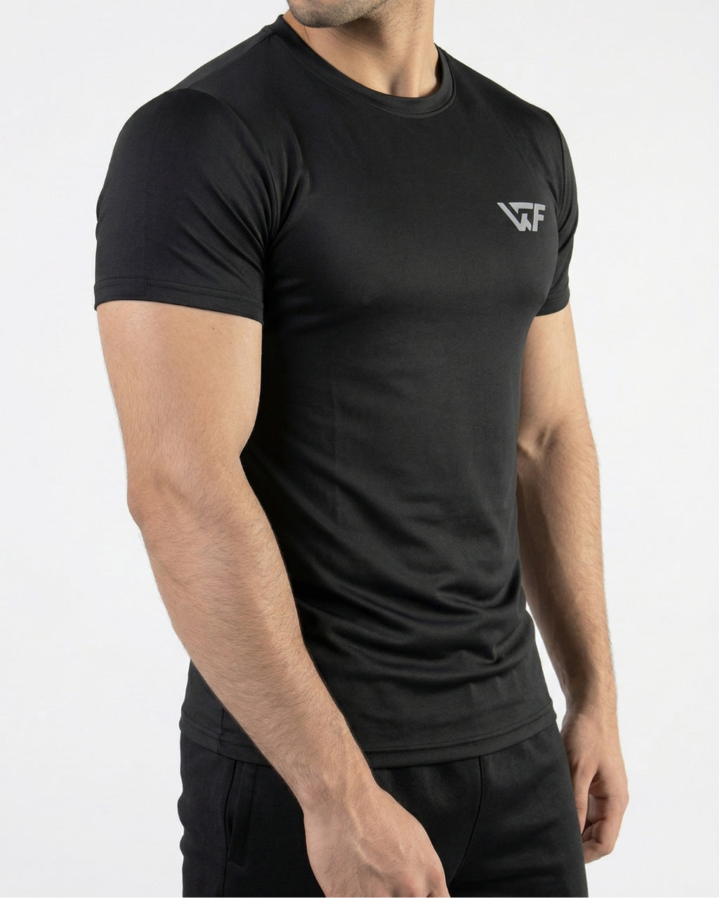 Jet Black basic quick dry tee