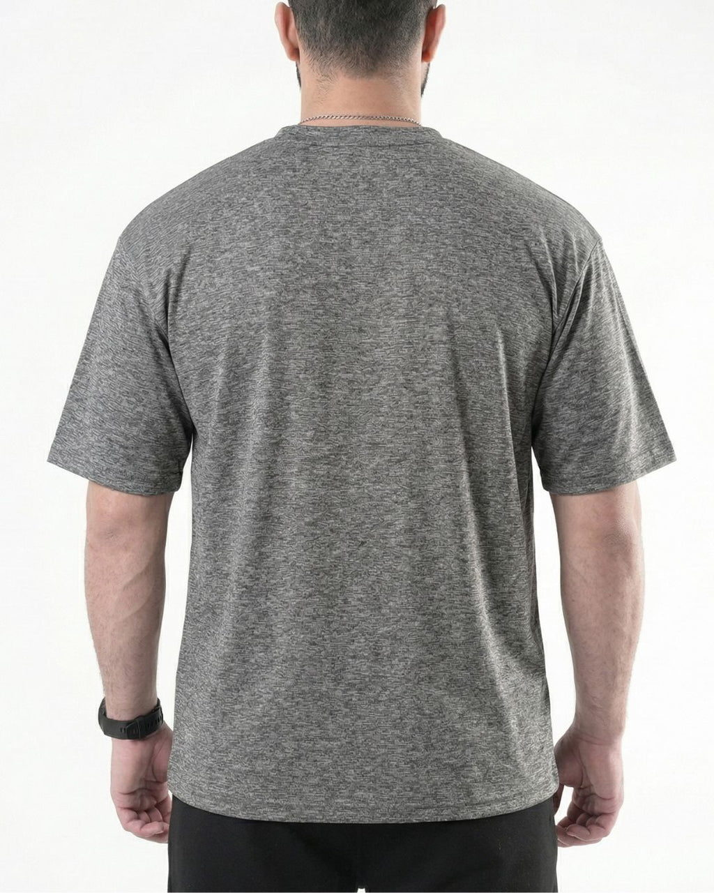 Textured light gray quick dry oversized tee