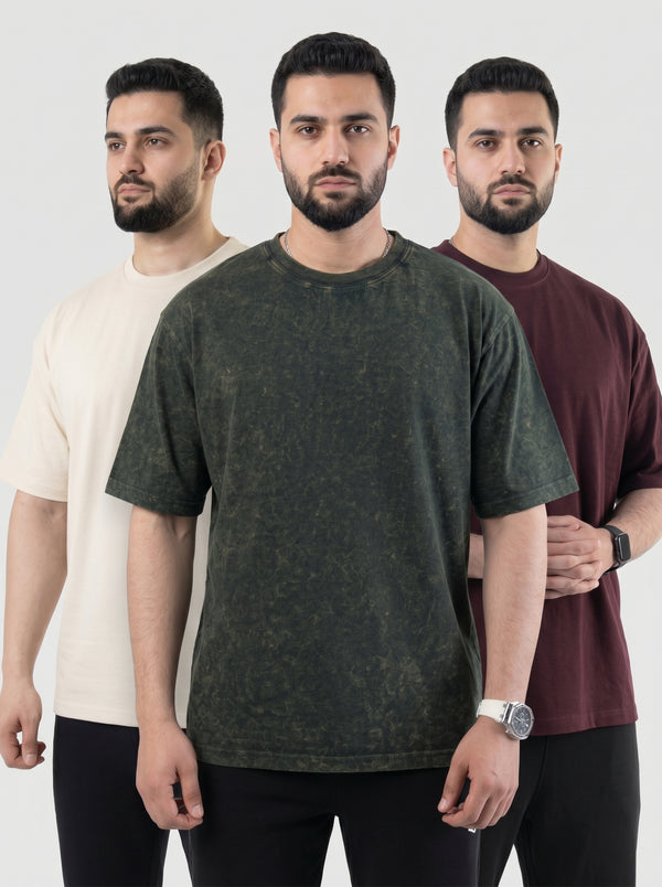 Essential Cotton T-Shirt Bundle (Pack of 3)